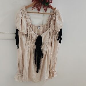 Rumored Cream Gathered Top